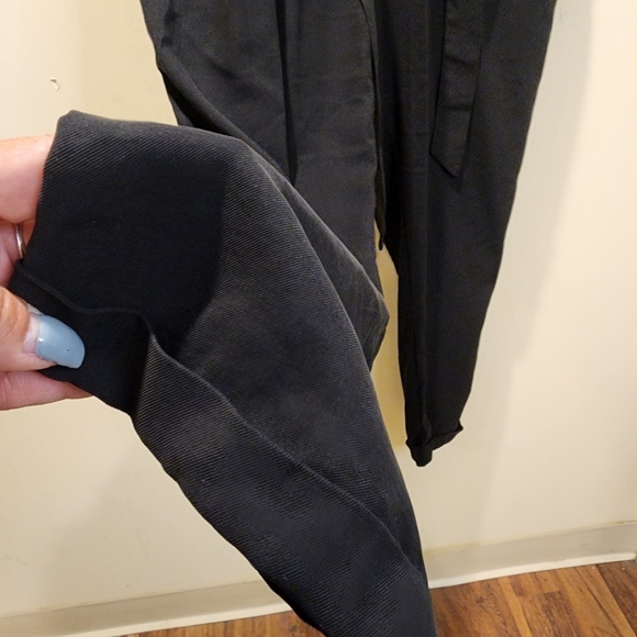 ZARA Women's Black Belted Elastic Waisted Pants size XL - Picture 7 of 10